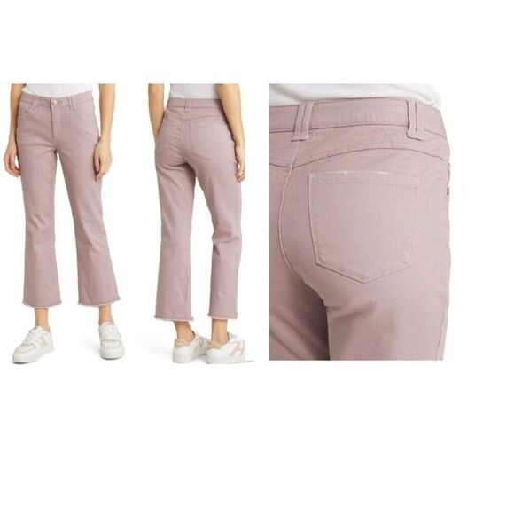 Witt & Wisdom 'ab'solution Frayed High Waist Ankle Flare Jeans In Smokey Twiligh - Picture 2 of 16